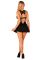 (SALE) Сорочка бэби-долл с кружевом на груди Obsessive Donna Dream babydoll XS/S Black, стринги