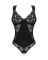 (SALE) Кружевное боди Obsessive Donna Dream crotchless teddy M/L Black, открытый доступ