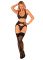 Комплект белья Obsessive Donna Dream 3-pcs set M/L Black, бюстгальтер, стринги, пояс для чулок