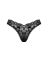 Кружевные стринги Obsessive Donna Dream thong XS/S Black, низкая посадка