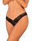 Кружевные стринги Obsessive Donna Dream crotchless thong M/L Black, открытый доступ