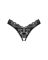 Кружевные стринги Obsessive Donna Dream crotchless thong XL/2XL Black, открытый доступ