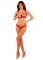 Комплект белья Obsessive Lacelove cupless 2-pcs set M/L Red, открытый доступ, открытая грудь