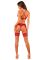 Комплект белья Obsessive Lacelove cupless 3pcs set XS/S Red, бюстгальтер, стринги, пояс для чулок