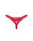 Кружевные стринги Obsessive Lacelove thong XS/S Red, низкая посадка