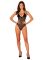 Прозрачное боди Obsessive Selinne teddy M/L Black, мелкая сетка, двойные бретели