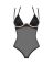 Прозрачное боди Obsessive Selinne teddy M/L Black, мелкая сетка, двойные бретели