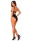 Прозрачное боди Obsessive Selinne teddy XL/2XL Black, мелкая сетка, двойные бретели