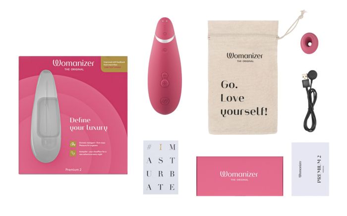 Вакуумный клиторальный стимулятор Womanizer Premium 2 – Raspberry