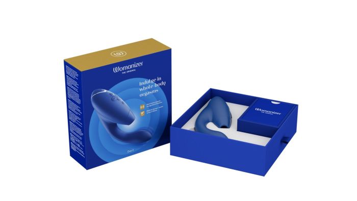 Двойной вакуумный клиторальный стимулятор Womanizer Duo 2 – Blueberry