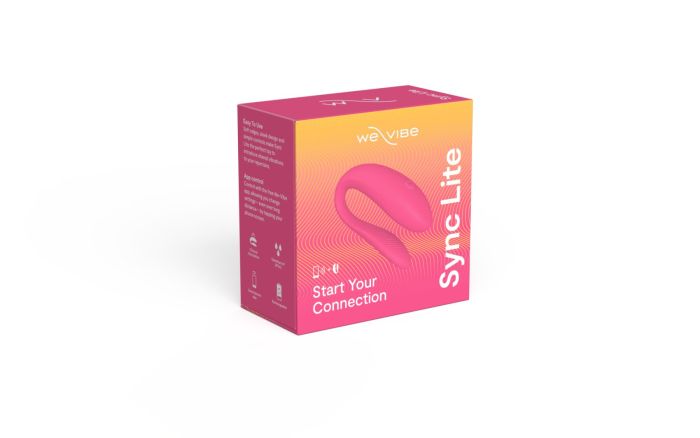 Смарт-вибратор для пар We-Vibe Sync Lite Pink, 10 виброрежимов, можно совмещать с проникающим сексом