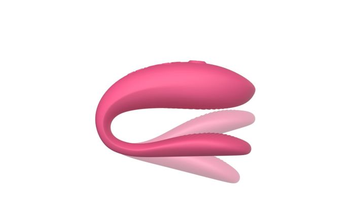 Смарт-вибратор для пар We-Vibe Sync Lite Pink, 10 виброрежимов, можно совмещать с проникающим сексом