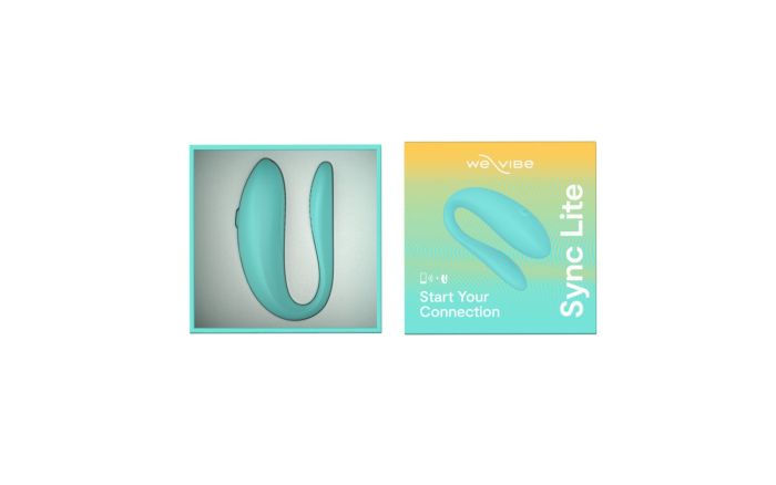 Смарт-вибратор для пар We-Vibe Sync Lite Aqua, 10 виброрежимов, можно совмещать с проникающим сексом