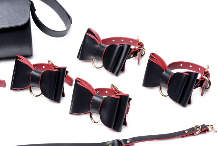Набор БДСМ с дорожной сумкой Master Series: Bow — Luxury BDSM Set With Travel Bag, 11 предметов
