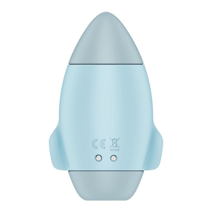 Вакуумный стимулятор с вибрацией Satisfyer Mission Control Blue, 2 независимых мотора