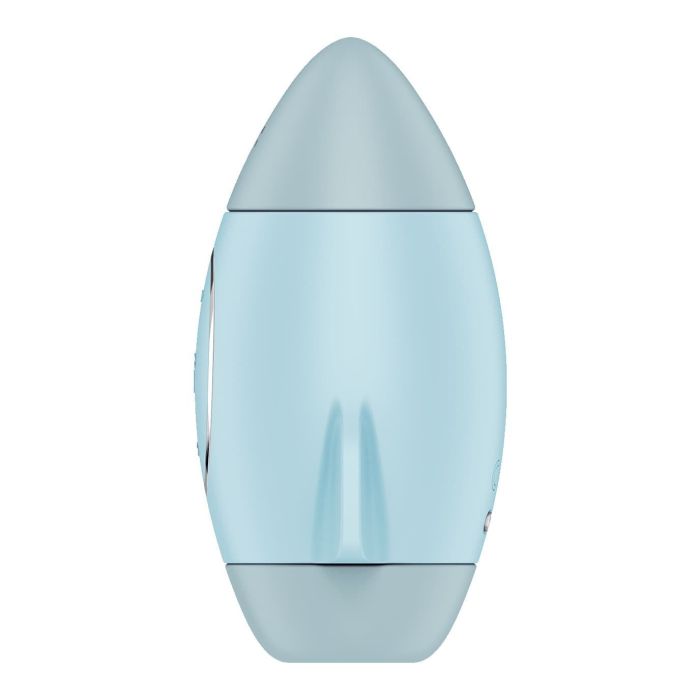 Вакуумный стимулятор с вибрацией Satisfyer Mission Control Blue, 2 независимых мотора