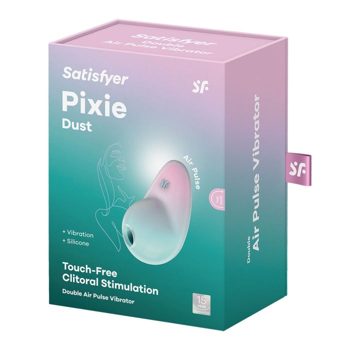 Вакуумный стимулятор с вибрацией Satisfyer Pixie Dust Mint/Pink