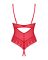 Боди с доступом Obsessive Ingridia crotchless teddy XS/S, красное, открытая грудь