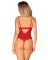 Боди с доступом Obsessive Ingridia crotchless teddy M/L, красное, открытая грудь