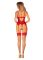 Комплект корсет и стринги Obsessive Ingridia corset & thong XL/2XL, красный