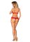 Комплект Obsessive Ingridia 2-pcs crotchless set XS/S, красный, с доступом, открытая грудь