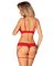 Комплект Obsessive Ingridia 2-pcs crotchless set XS/S, красный, с доступом, открытая грудь