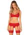 Комплект Obsessive Ingridia 3-pcs set XS/S, красный, бюстгальтер, стринги, пояс