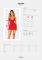 Пеньюар Obsessive Ingridia chemise & thong XS/S, красный, сорочка, стринги
