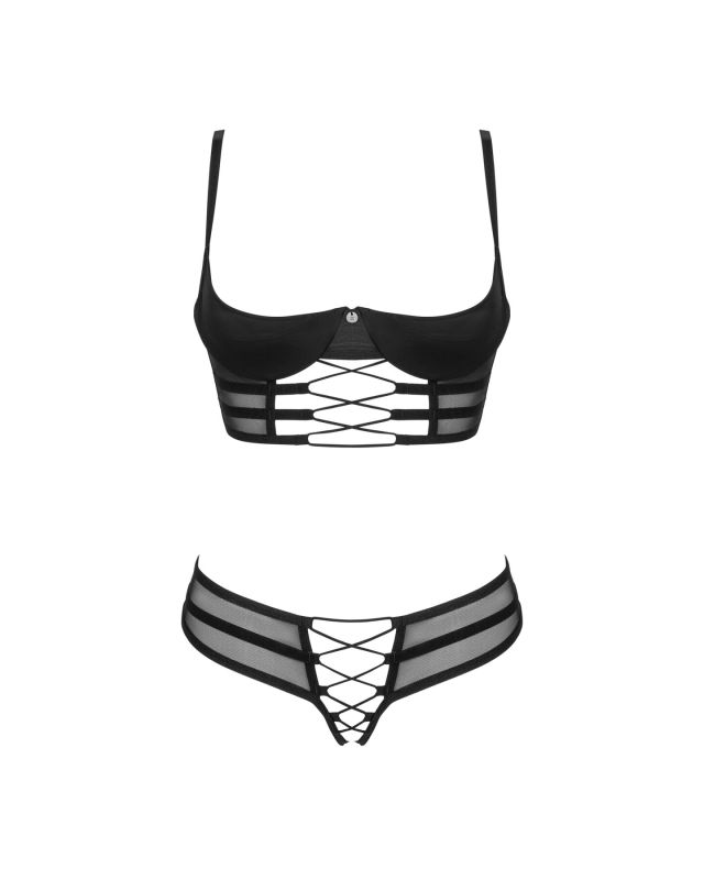 Комплект Obsessive Roxelia 2-pcs crotchless set M/L