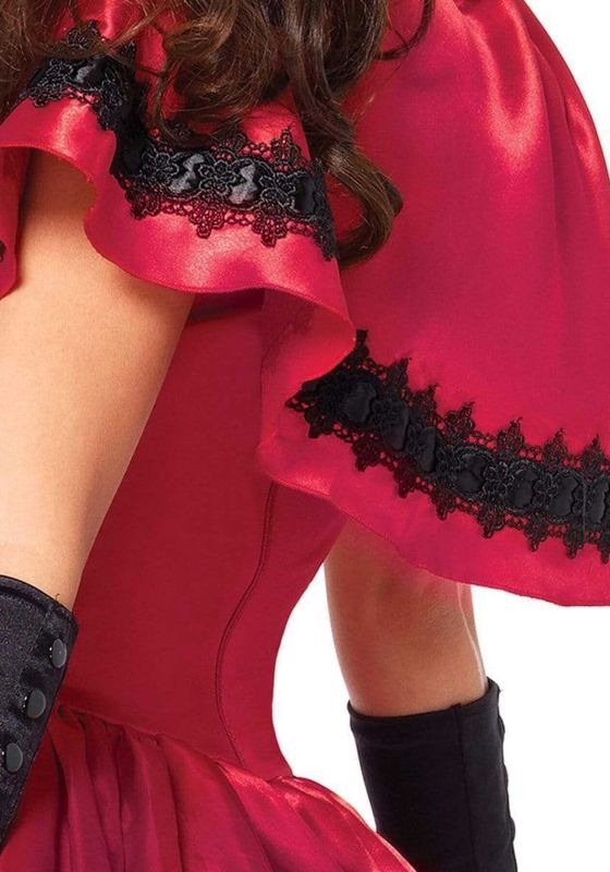 Эротический костюм Красной шапочки Leg Avenue Gothic Red Riding Hood S, платье, накидка