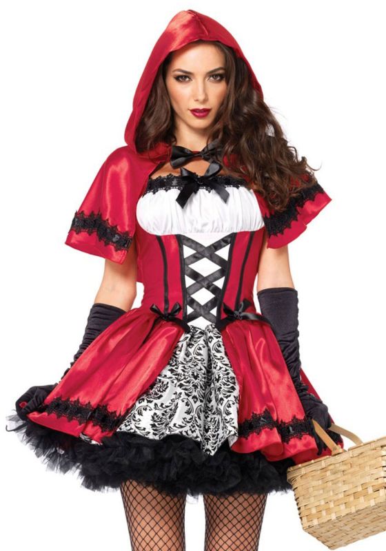Эротический костюм Красной шапочки Leg Avenue Gothic Red Riding Hood XL, платье, накидка