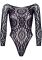 Эротическое боди-бодистокинг Leg Avenue Snap crotch thong back teddy Black S/M