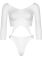 Эротическое боди Leg Avenue Top bodysuit with thong back White