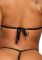 Эротический комплект с открытой чашкой Leg Avenue Open cup bra and pearl panty One Size Black