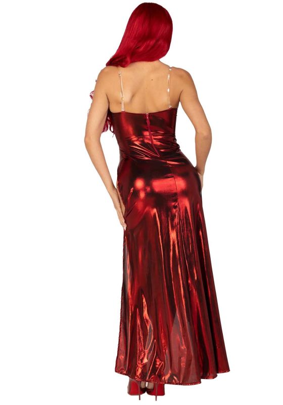Эротическое платье Leg Avenue Shimmer bodysuit with skirt L