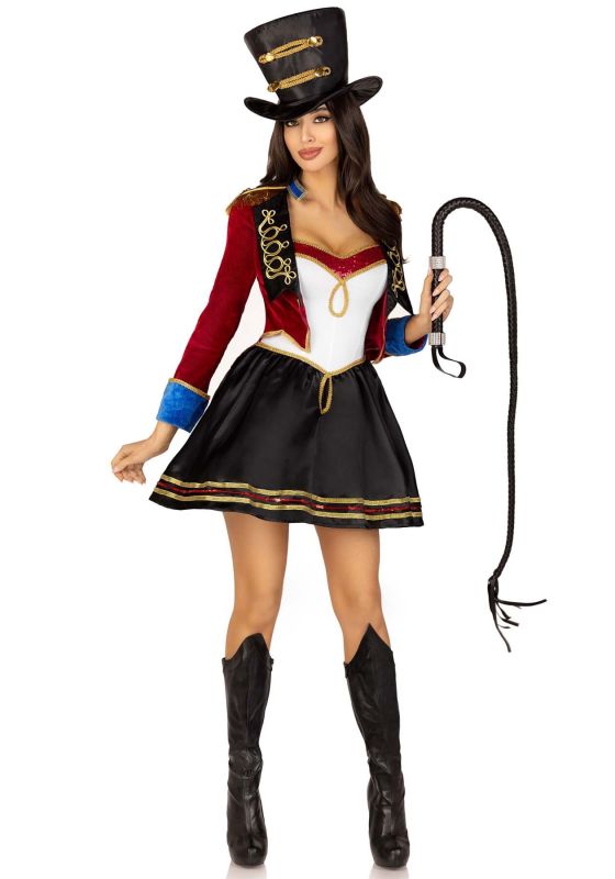 Костюм циркачки Leg Avenue Classic Ringmaster Costume S, платье, шляпа