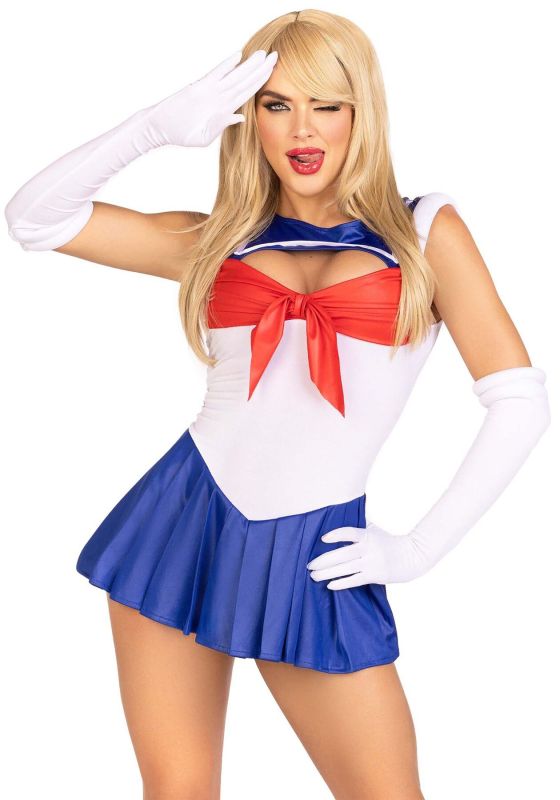 Эротический костюм Сейлор Мун Leg Avenue Sexy Sailor M, платье, перчатки, бант
