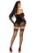 Эротический костюм черной невесты Leg Avenue Heartbreak Bride XS, боди, рукава, вуаль, чокер
