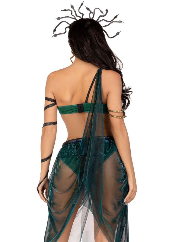 Эротический костюм Медузы Горгоны Leg Avenue Medusa Costume XS, топ, юбка, нарукавники, украшения