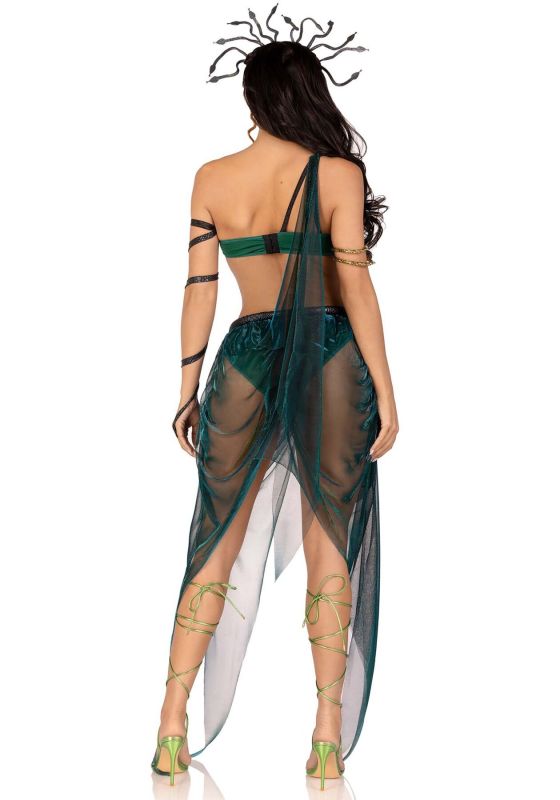 Эротический костюм Медузы Горгоны Leg Avenue Medusa Costume L, топ, юбка, нарукавники, украшения
