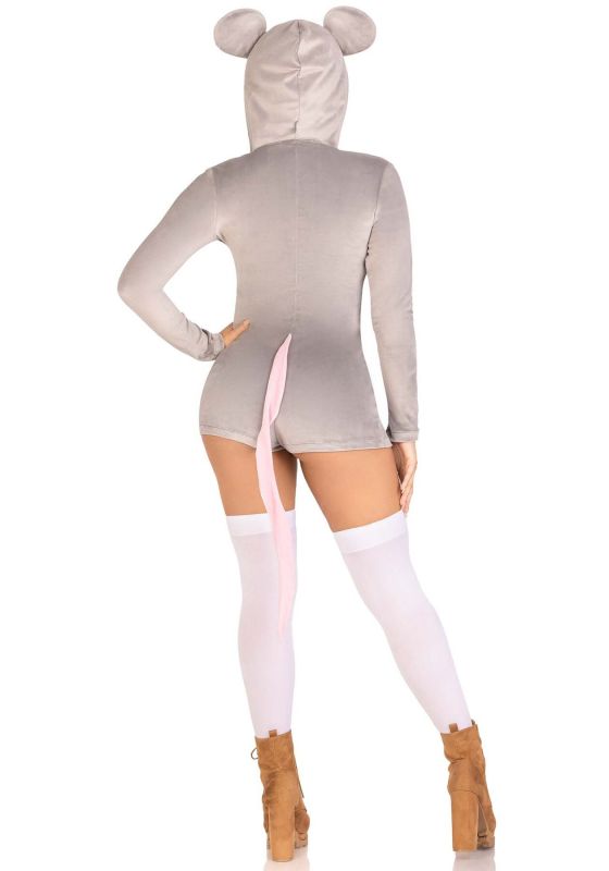 Комбинезон-костюм мышки Leg Avenue Comfy Mouse S, с капюшоном