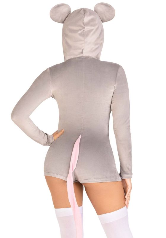 Комбинезон-костюм мышки Leg Avenue Comfy Mouse S, с капюшоном