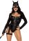 Эротический костюм кошечки Leg Avenue Fierce Feline S, боди, пояс с подвязкой, маска кошки
