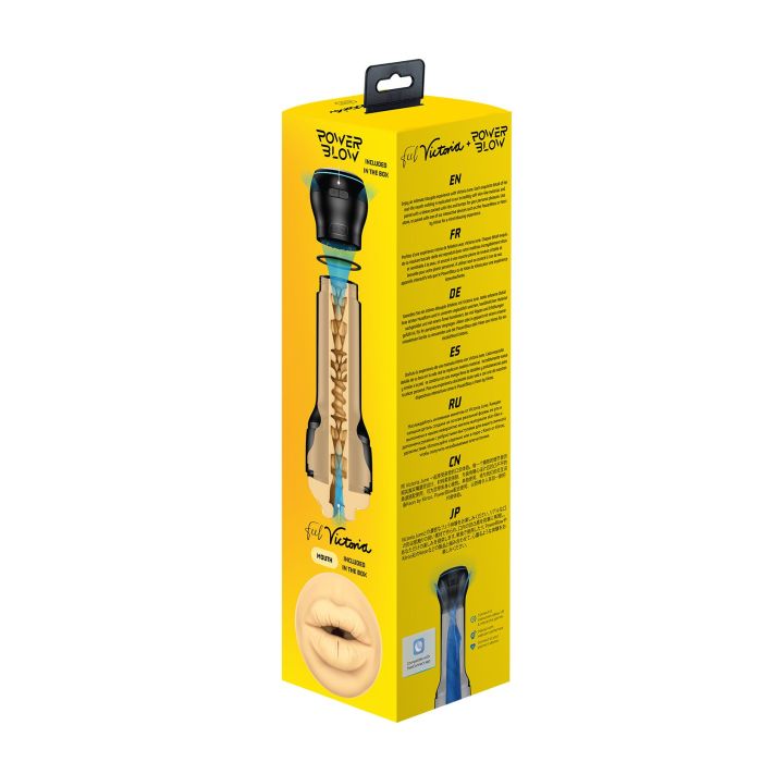 Мастурбатор-ротик Kiiroo FeelVictoria Mouth с всасывающей интерактивной насадкой PowerBlow Combo Set