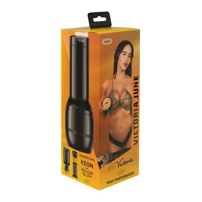 Мастурбатор-ротик Kiiroo FeelVictoria Mouth с всасывающей интерактивной насадкой PowerBlow Combo Set