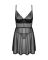 Эротический комплект Obsessive Chemeris babydoll & thong XL/2XL, пеньюар и стринги