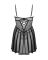 Эротический комплект Obsessive Chemeris babydoll & thong XL/2XL, пеньюар и стринги