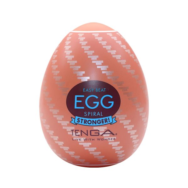 Мастурбатор-яйцо Tenga Egg Spiral, плотный TPE, пробник лубриканта 5 мл