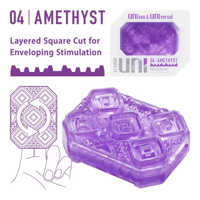 Стимулятор для эрогенных зон Tenga UNI Amethyst