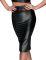 Юбка-карандаш со шнуровкой Noir Handmade F152 Powerwetlook pencil skirt, 3XL, с мокрым эффектом